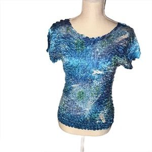 Vintage Crinkled Stretchy  Cute Y2K  90s Top One Size NWT